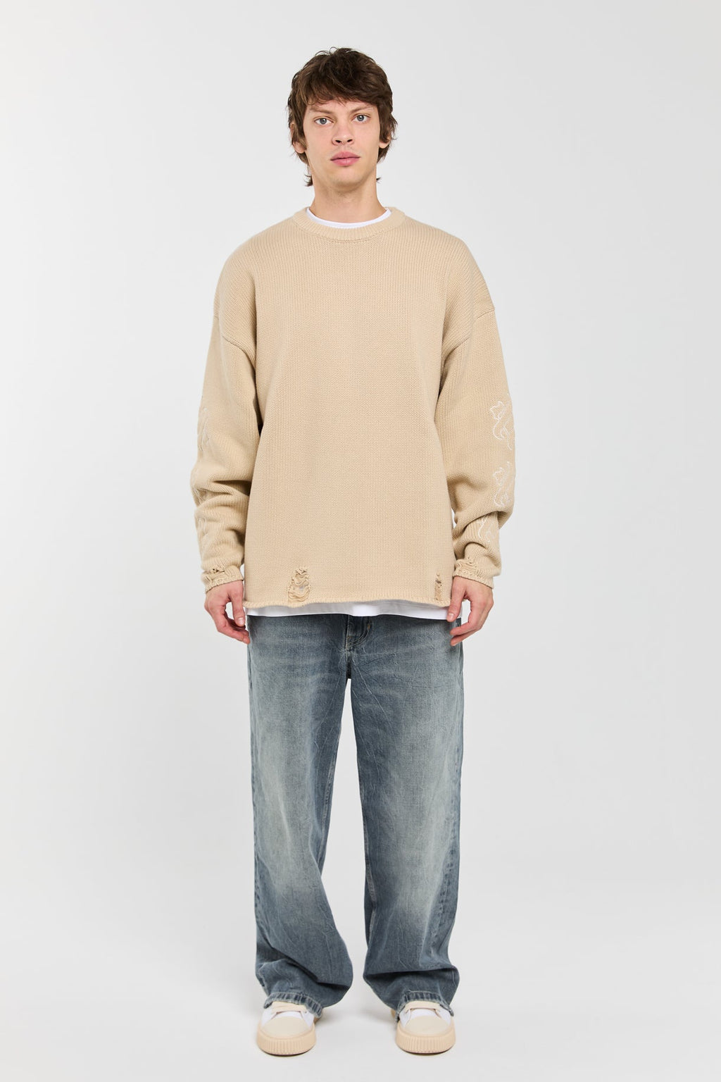 SANDSTONE - BEIGE KNIT SWEATER Idolstudios