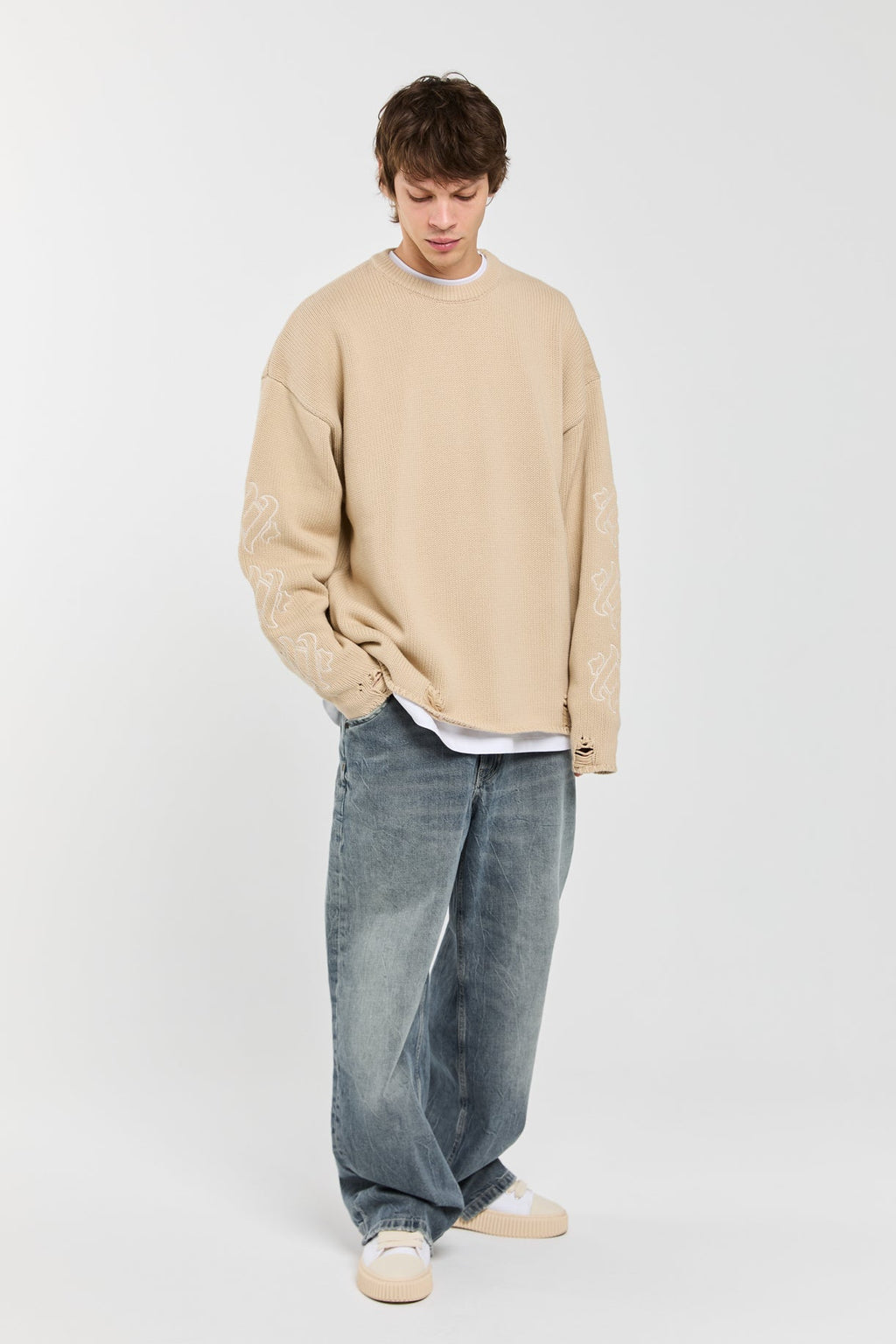 SANDSTONE - BEIGE KNIT SWEATER Idolstudios