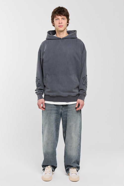 ASHEN - WASHED GREY HOODIE Idolstudios