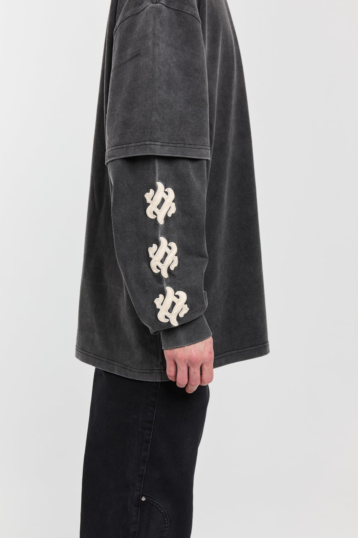 LEATHER - WASHED LONG SLEEVE TEE