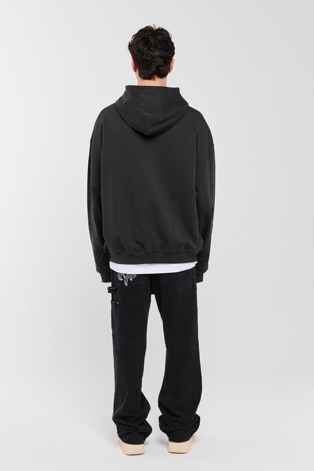 OBSIDIAN - DARK GREY ZIP HOODIE Idolstudios