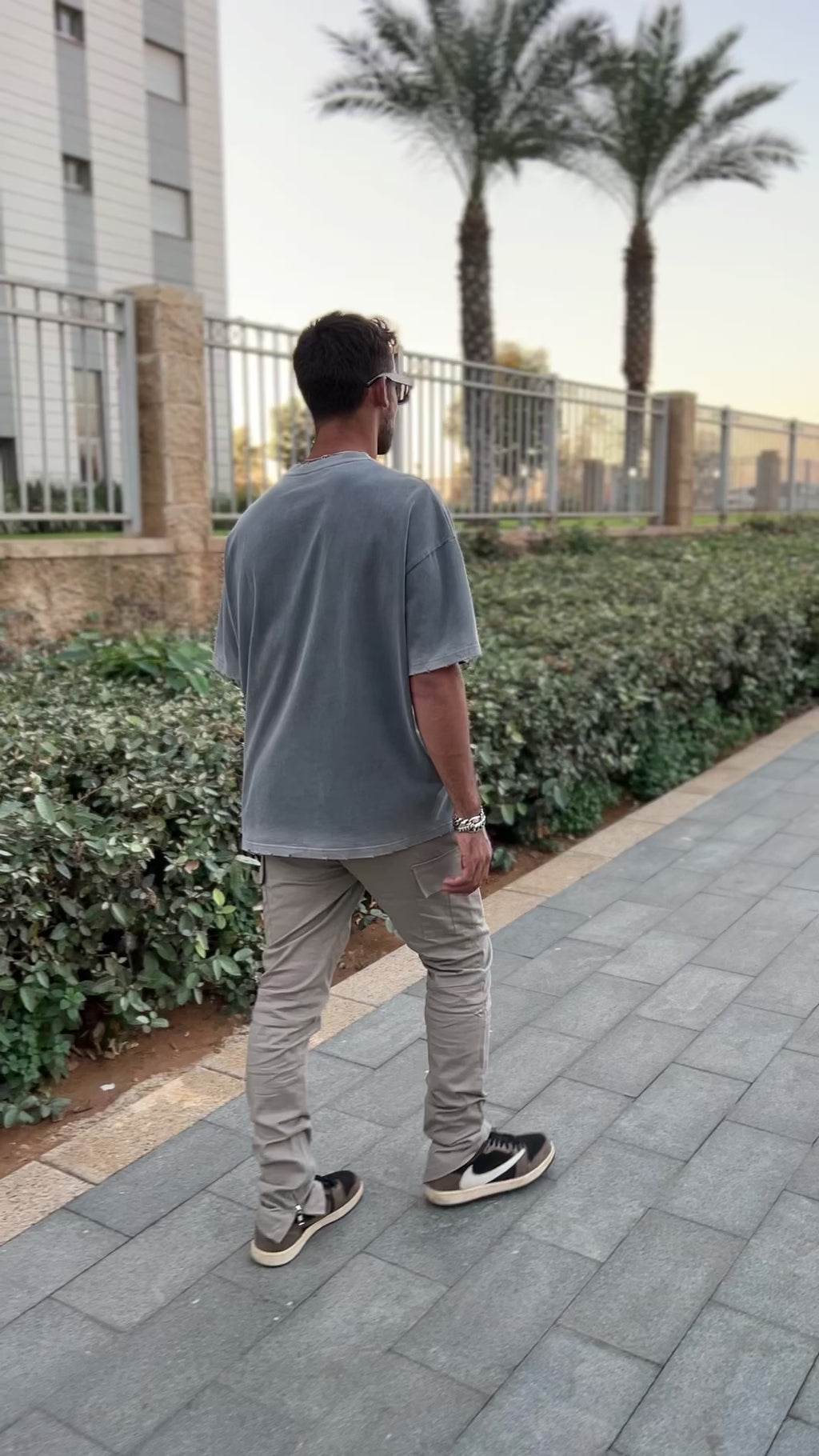 Cargo pants - beige stone
