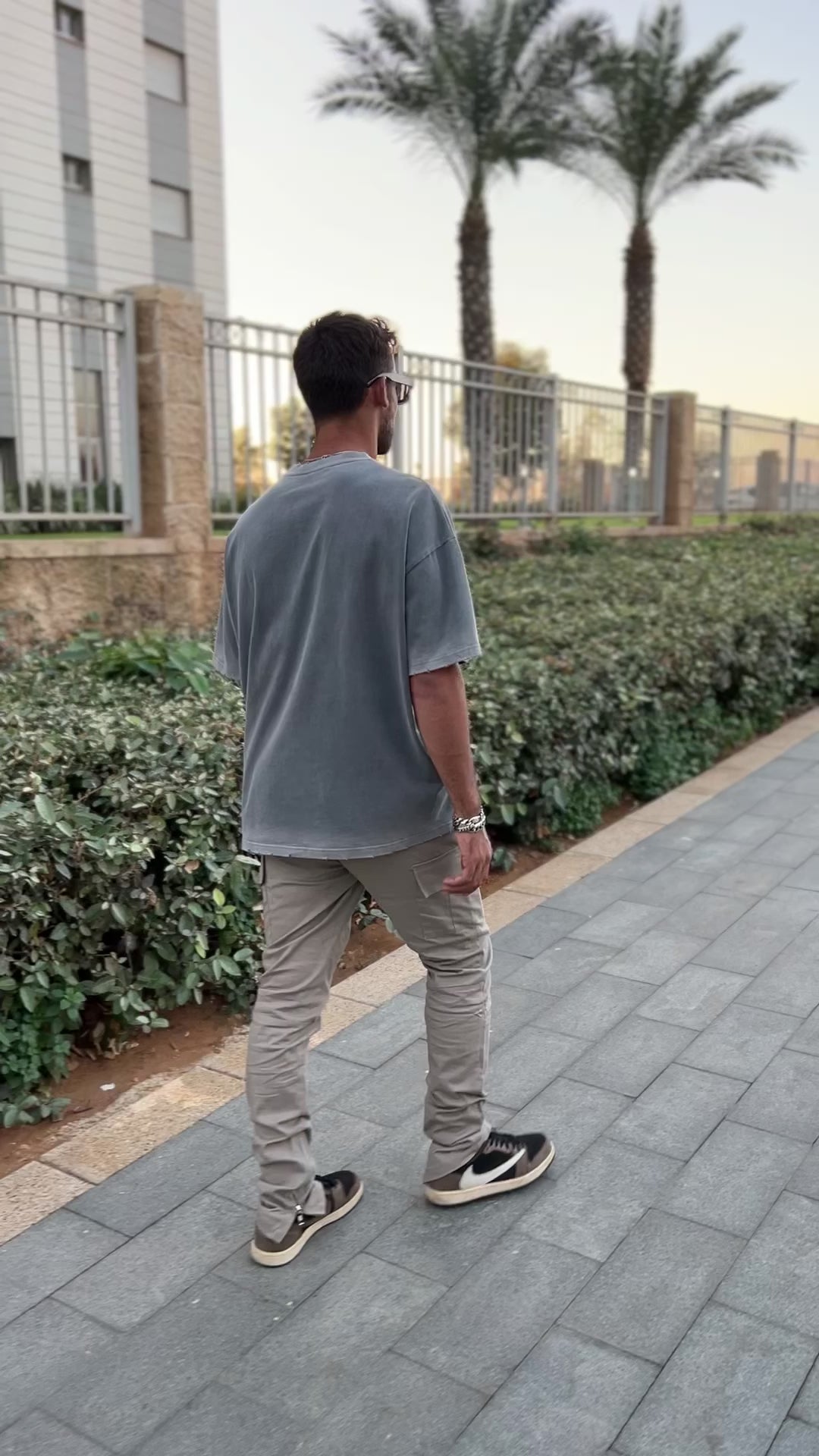 Cargo pants - beige stone